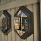 Miroirs fenêtre industriel en métal 1930 49x78cm