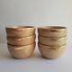 Set of 6 ear bowls in gres cnp gres village France vintage old