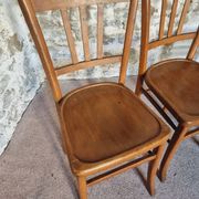 Set of 4 vintage Luterma beech bistro chairs – 1950s
