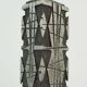 rare brutalist mid century VASE made of cast aluminum casper studioguss 70s