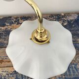 New electrified white opaline wall lamp