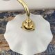 New electrified white opaline wall lamp