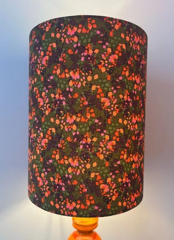 High vintage table lamp - 1970s - by Hustadt Leuchten - restored with a new shade