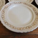 16 flat gold plates from Orchies porcelain