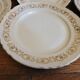 16 flat gold plates from Orchies porcelain