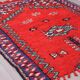 Red Vintage Moroccan Rug 167 x 190 cm - Berber Wool Rug - Handmade Rug Boho