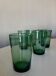 Set de 6 verres gobelets soufflés verts romarin 1960