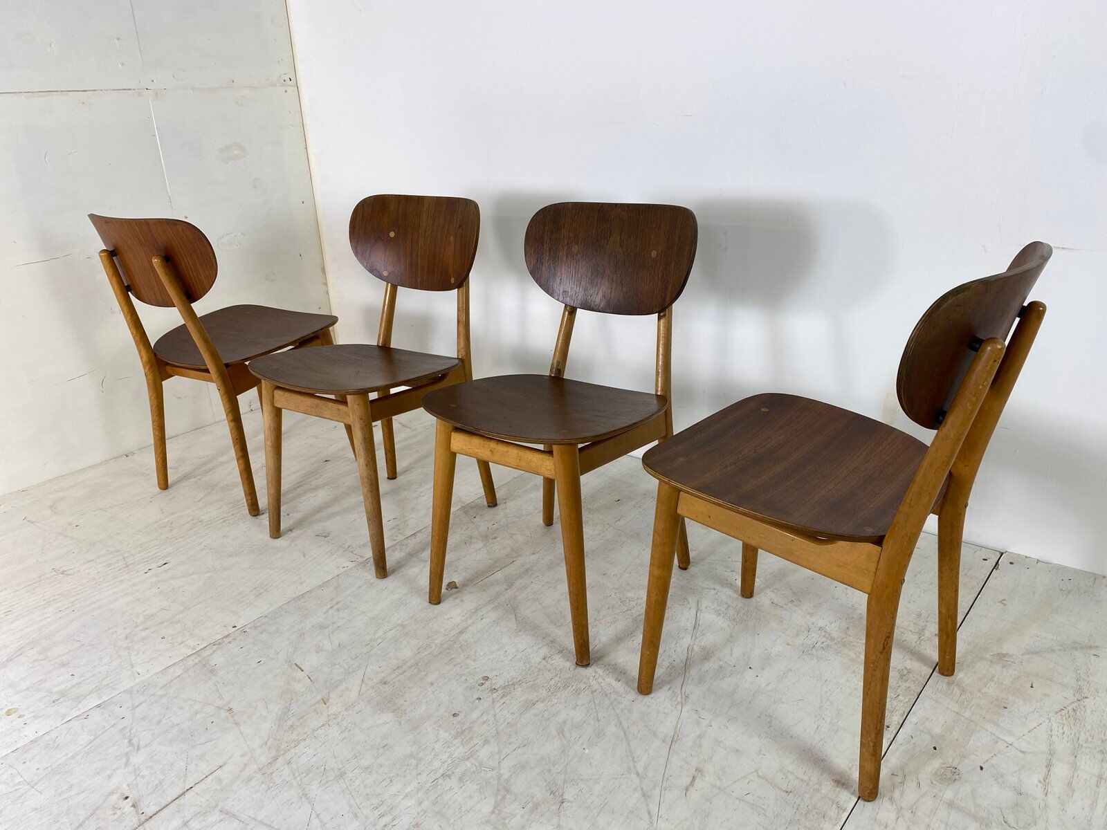 Set of 4 Scandinavian teak lounge chairs by Cees Braakman for Pastoe 1950s