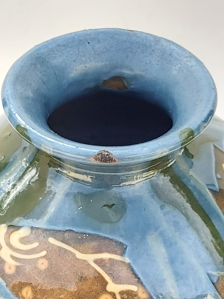 Vase Emile Simonod Savoie fish decorations