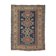 Handwoven blue ground persian rug with bird-like figures