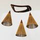 Teakwood and Sisal Cascading Lamp by Jean Rispal