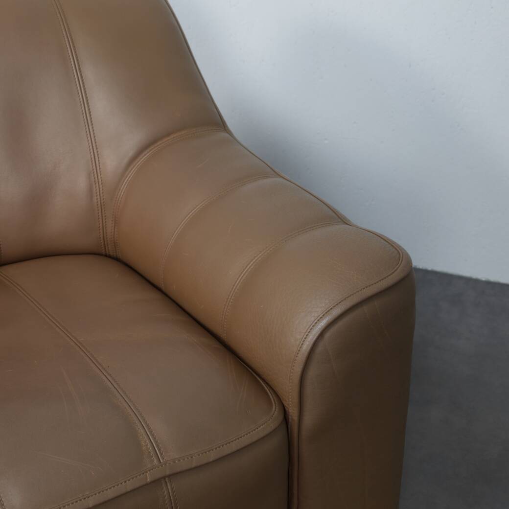 Canapé 3 places en cuir DS-44 de De Sede, Suisse des années 1970