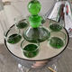 Vintage pear liqueur service in silver metal 70s