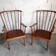 Pair of vintage wooden armchairs Baumann model Fan 60s