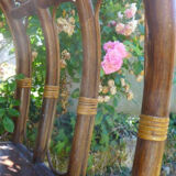 Vintage rattan library