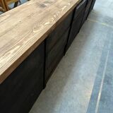 Old piece of furniture transformed into a TV stand