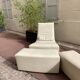 Pair of Armchairs and Footrest Rocking chair Roset Line