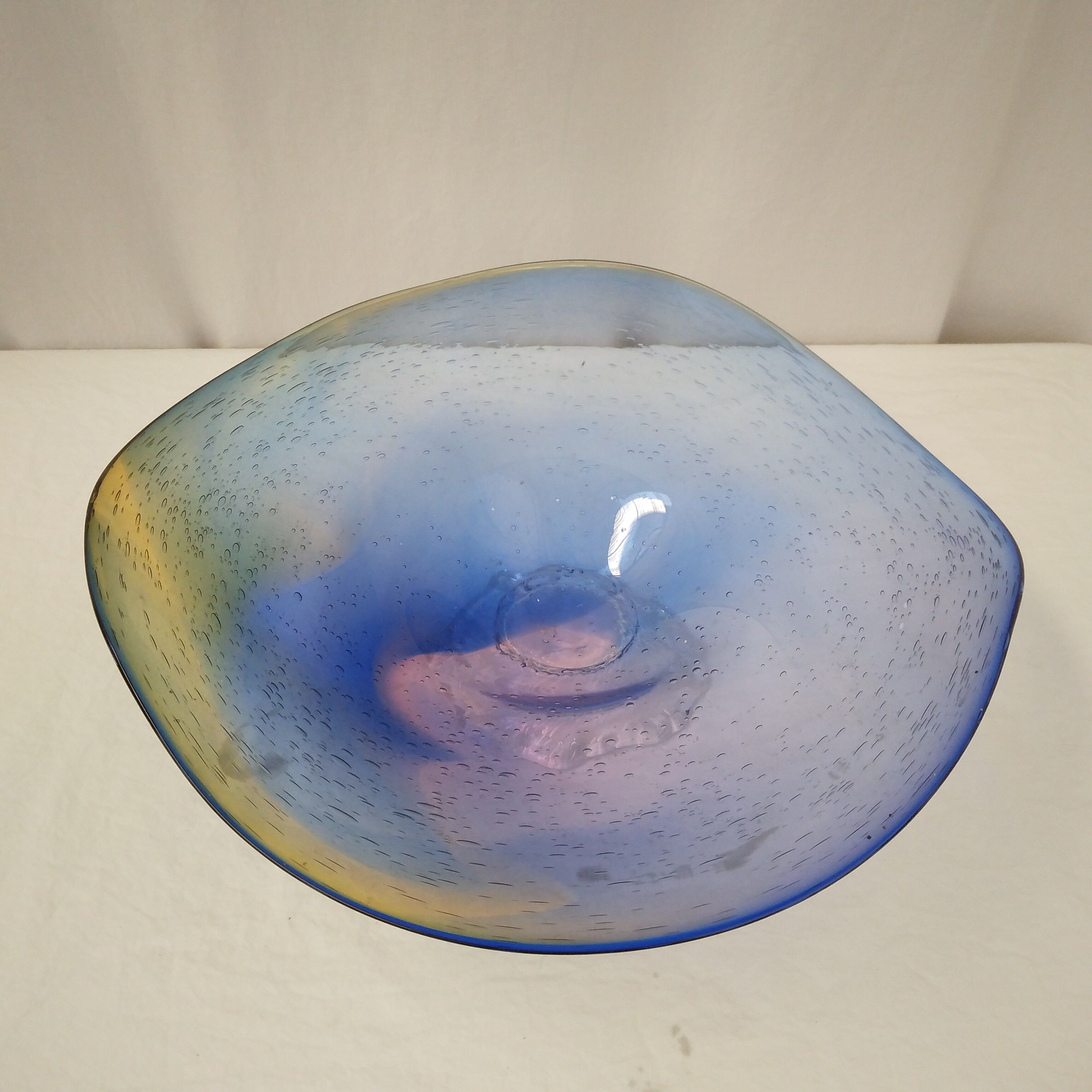 Fruit cup in blown glass signed