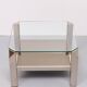 Table basse carrée en chrome et verre du milieu du siècle par Belgo chrome, années 1970