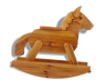 Superbe cheval à bascule en pin 1970 1980 vintage seventies French rocking horse