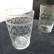 Set de 6 verres à eau en verre  décor guilloché