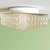 Square glass flush mount light ceiling or wall