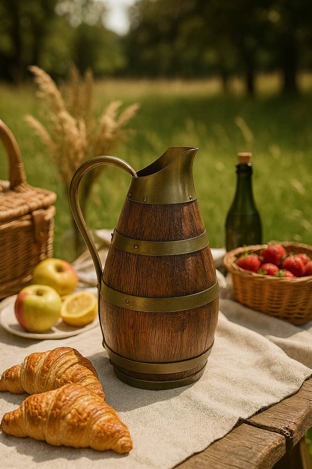 Antique pitcher signed Gérard Lafitte – Best Craftsman of France – restored