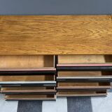 Pink Triple front Jiri Jiroutek sideboard for Interier Praha 1960s