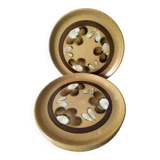 6 dessert plates in stoneware Atelier d’Art Lorraine Sarreguemines