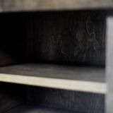 Buffet scandinave en frêne avec poignées en métal mat, style Mid-Century Modern, années 1960
