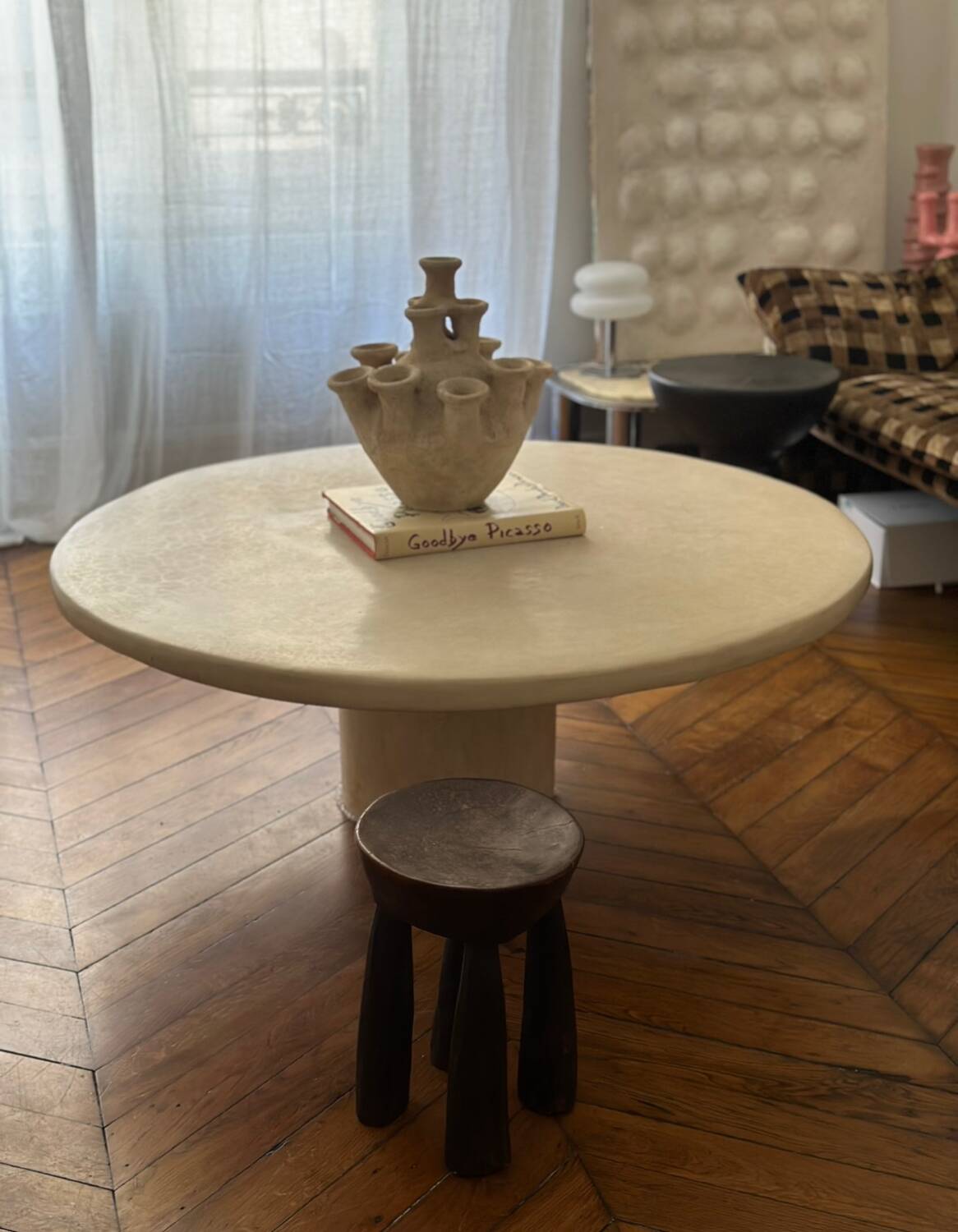 Anemone candle holder, centrepiece chandelier, raw minimalist ceramic sculpture.