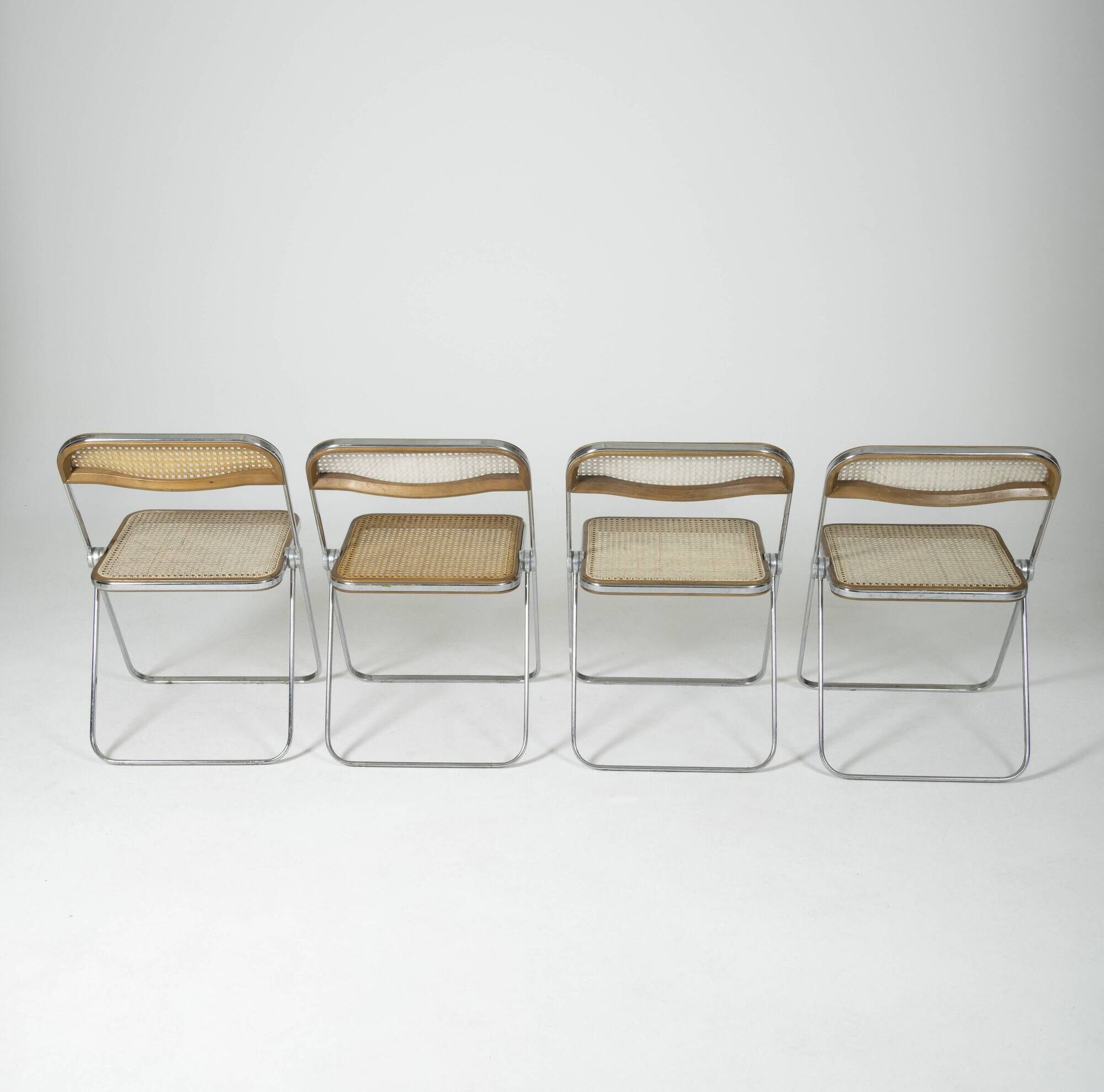 Set of 4 Plia chairs by Giancarlo Piretti for Castelli / Anonima Castelli, 1960s