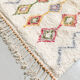 Moroccan Berber carpet azilal ecru with colored diamonds 161x118cm