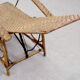 Bauhaus rattan armchair with ottoman by Erich Dieckmann, 1930s