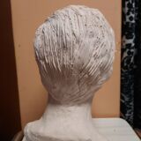 Boy's head in plaster