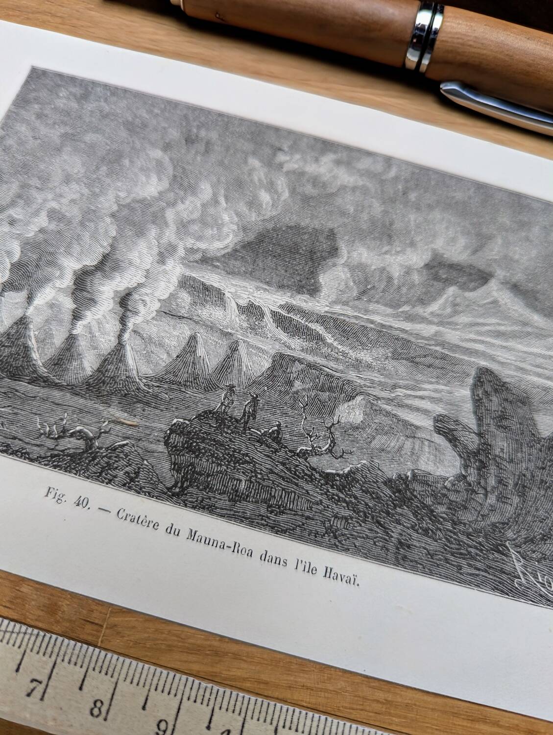 Printed in 1868, Mauna Loa, Hawaii.