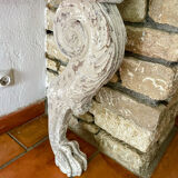 Empire style console table in wood and marble