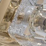 Crystal and brass wall sconce Small by Peill & Putzler, Germany 1970s