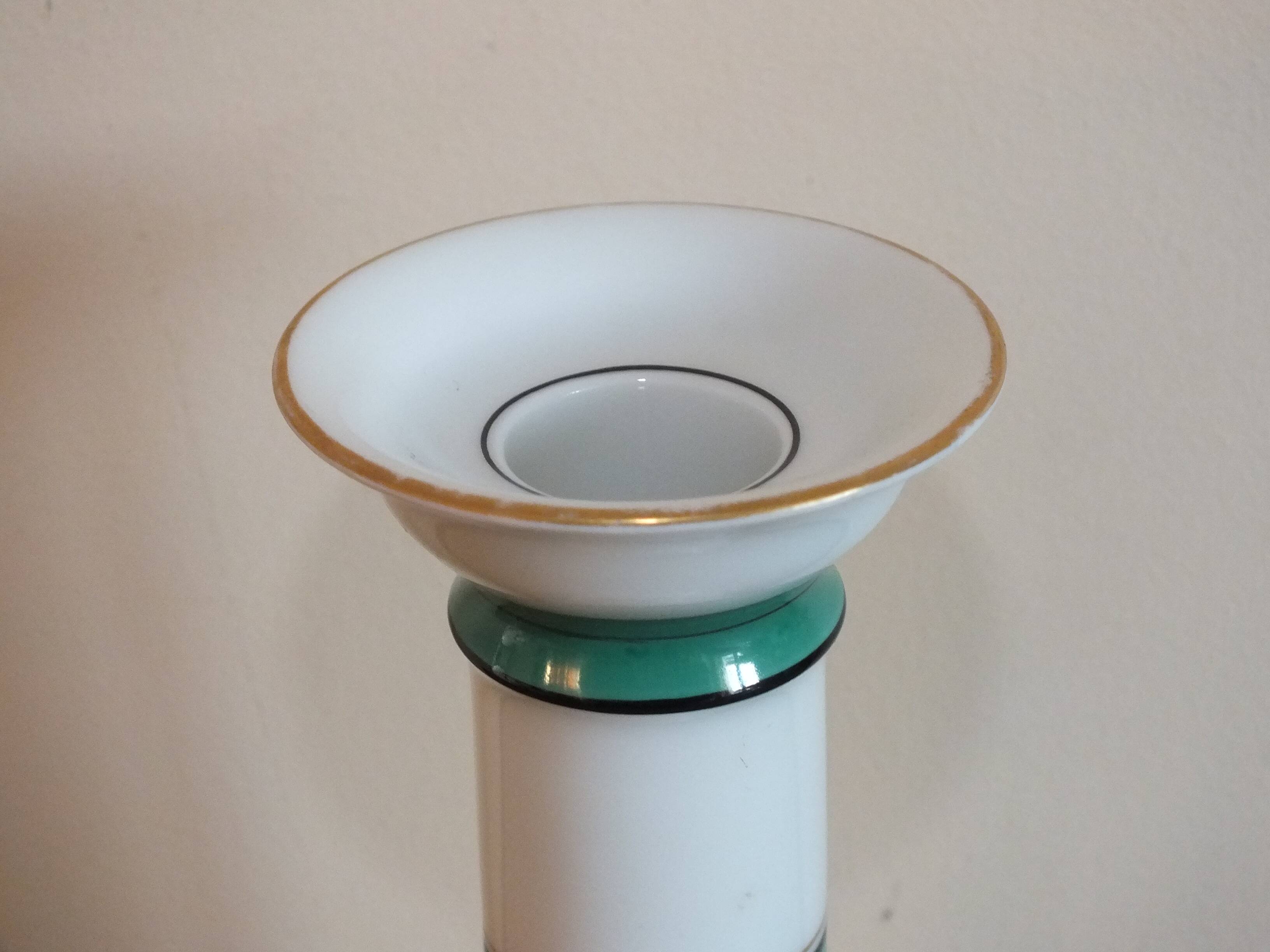 Antique Louis Philippe style candlestick in Paris porcelain
