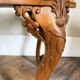 Louis XV style coffee table in beech and walnut hand-carved Circa 1870