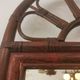 Vintage bamboo and rattan mirror 70, 100x50cm