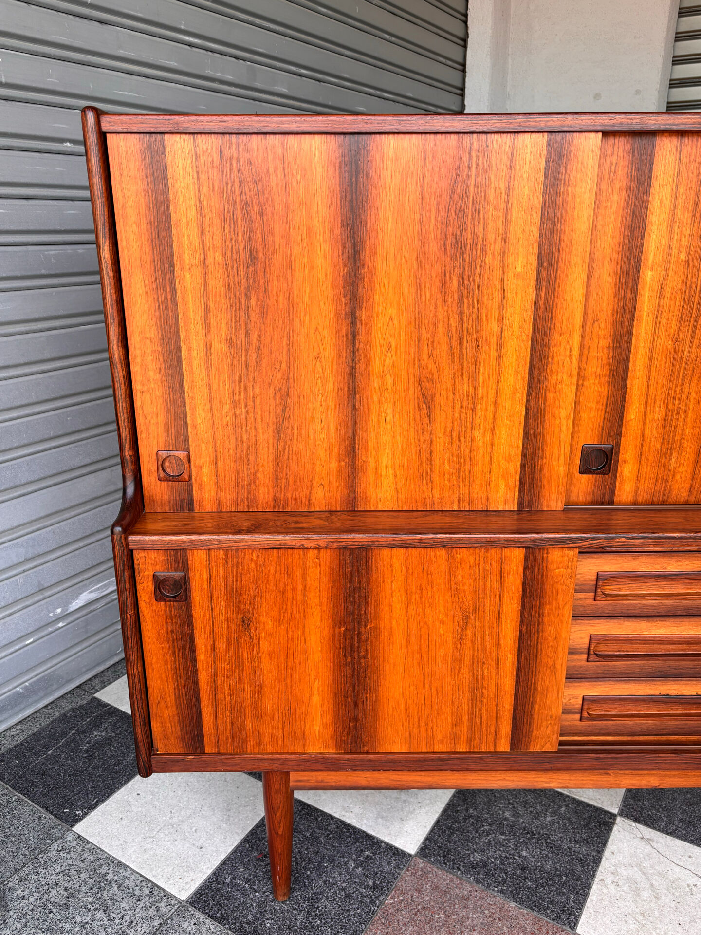 Buffet enfilade haute en palissandre