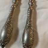 Paire de fourchettes à charcuterie en argent
