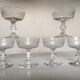 Set de 6 coupes à champagne en cristal sonnant années 20s