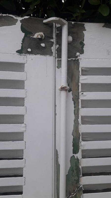 Shutters 4 leaves H148xW245cm (2) antique oak louvres pair 2