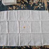 8 Anagram “V” Orange cotton fabric napkins