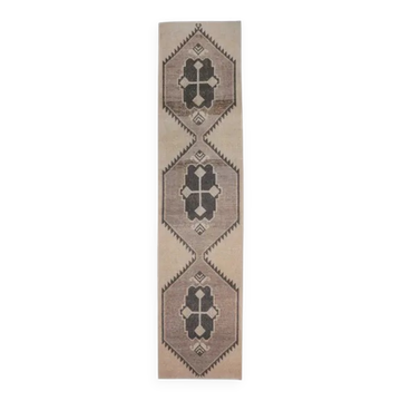 Turkish Oushak handmade runner 91x384