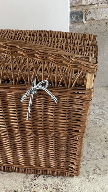 Vintage Rattan Chest Basket