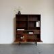 Bibliothèque vintage en palissandre avec éclairage