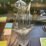 Vase en verre blanc